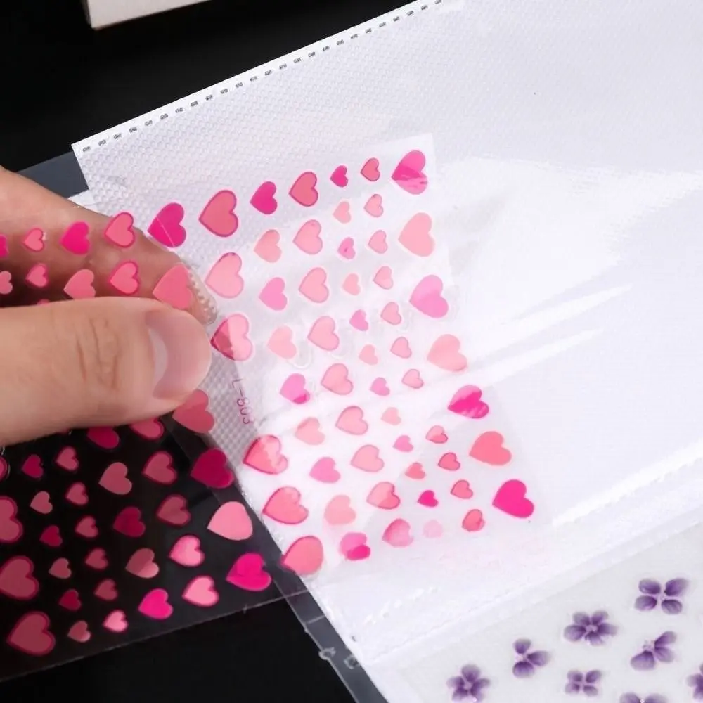 Solid Transparent Sticker Storage Book Blank Page Design Large Capacity Nail Tips Exhibition Photo Album 40/80 Slots Empty Album