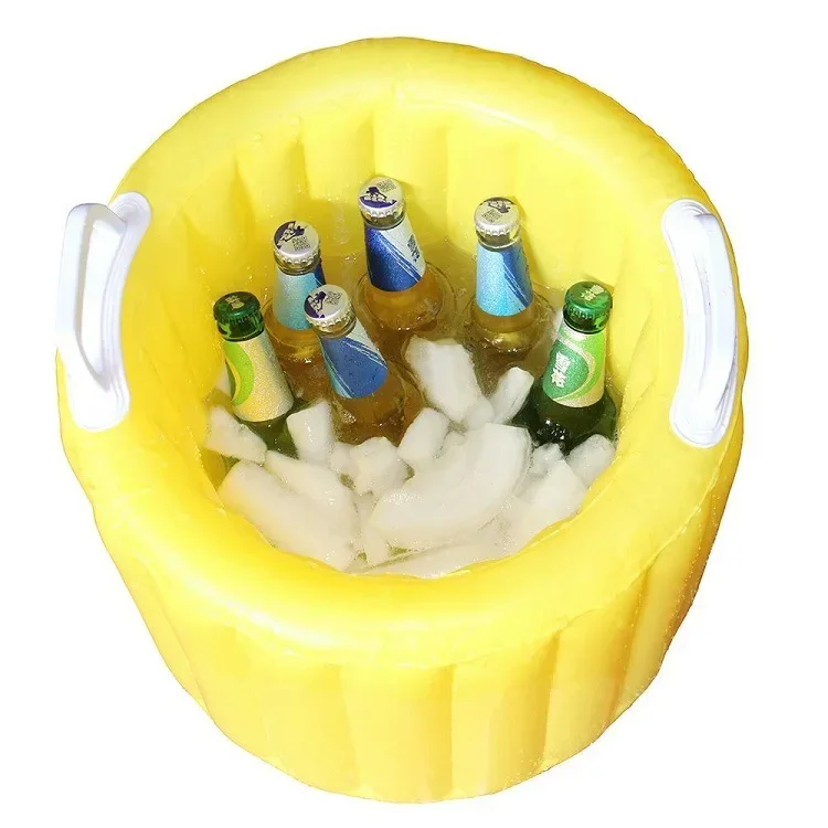 Inflatable Pool Float Beer Drinking Cooler Table Summer Bar Tray Beach Swimming Ring Party Bucket Cup Holder for Swimming Pool