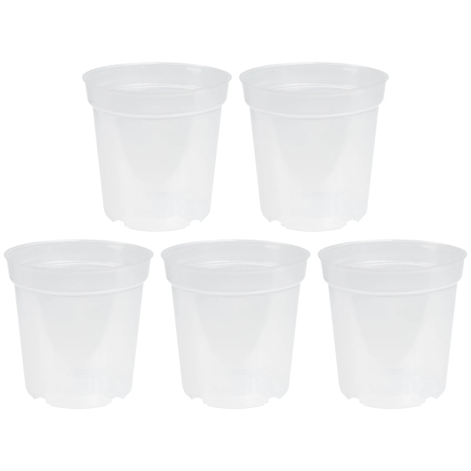 

5 Pcs Transparent Flower Pot Clear Nursery Pots Orchid Planter Warm Plastic Craftsmanship Roots Breathing Garden