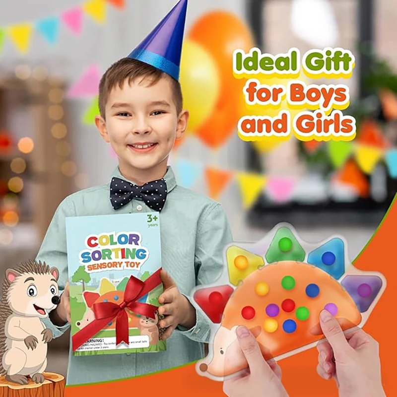 Jouets sensoriels de tri des couleurs pour les tout-petits de 3 à 5 ans, activités d'apprentissage préscolaire, jouet de voyage, jouets Fidget silencieux pour autisme Montessori