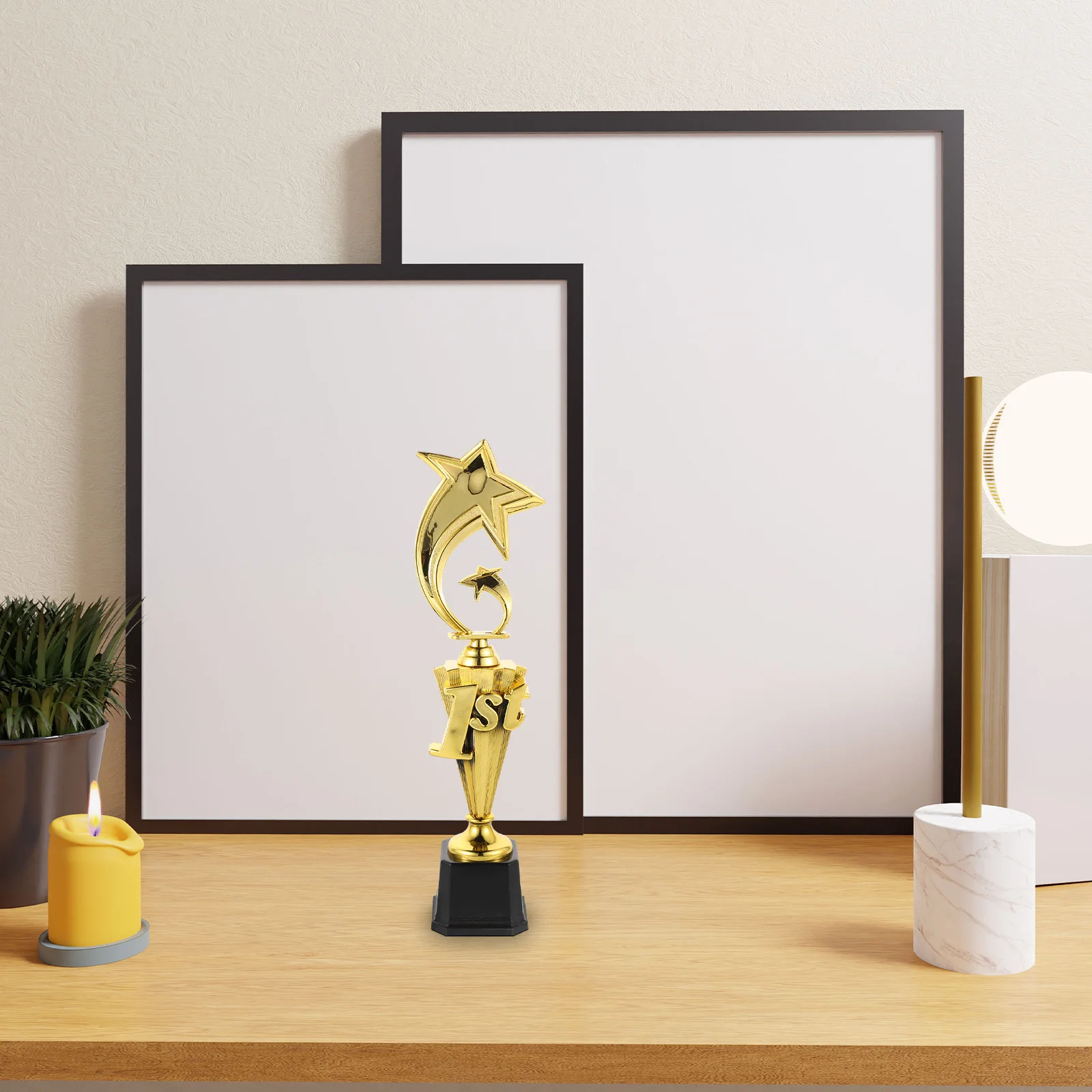 

Star Trophy Award Unique First Place Shiny Finish Ideal for School Sports Competitions Office Rewards Celebration Awards Large