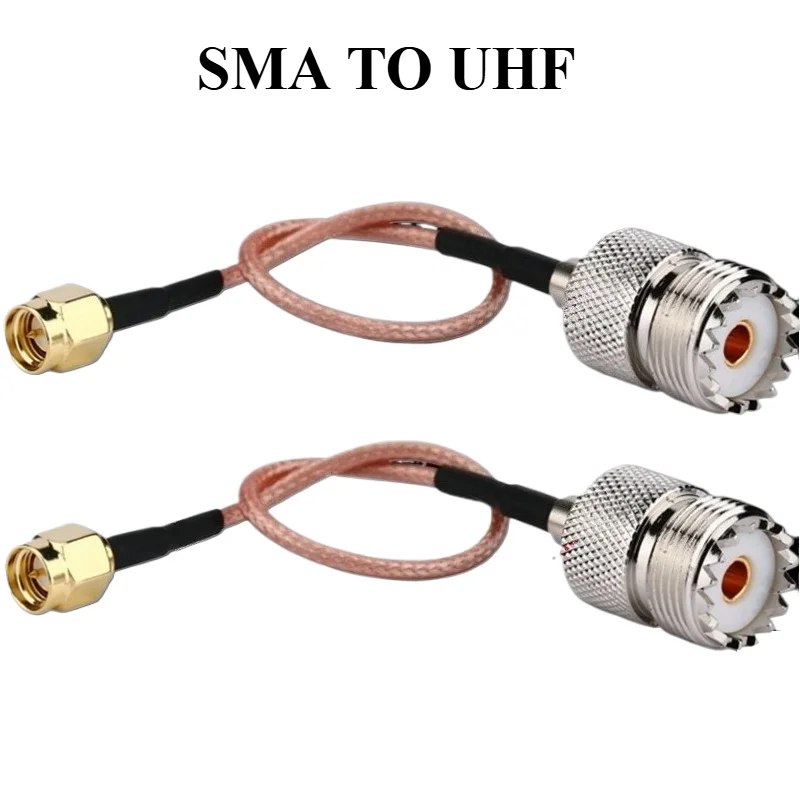 SMA male to UHF female coaxial cable RG316 high temperature resistant RF all-copper extension connection line