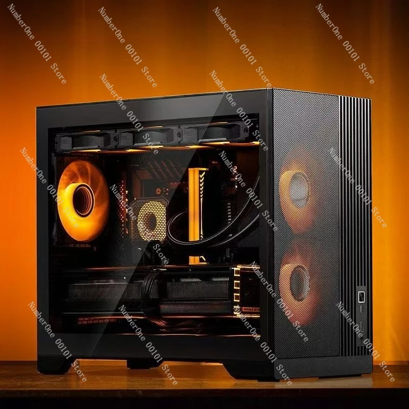 XT-M3 Standard Edition Black MATX Desktop Small Chassis Side Through Support Back Plug Top 360 Water Cooling