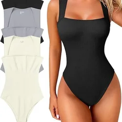 Macacões sem mangas para mulheres, shorts sexy, macacão esportivo, macacões de ioga skinny, roupas de ginástica, bodysuits verão