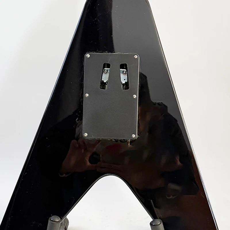 Black electric guitar with colorful patterns, double-lock tremolo system, rock guitar, rosewood fretboard, shipped from US warehouse, free shipping