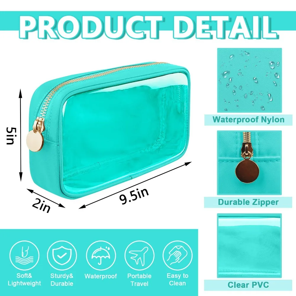 New Pvc Cosmetic Bag Transparent Large Capacity Makeup Bag Storage Shell Toiletry Bag Travel