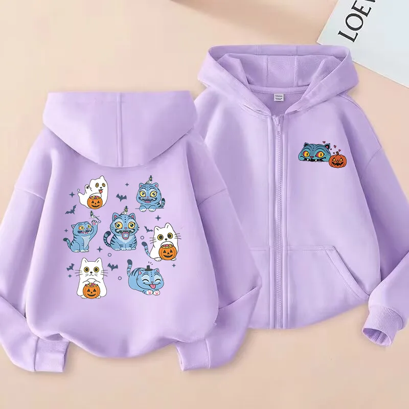loween Personali Print Children's Hoodie Loose Overhead Sweatirt Sweet Cartoon Animation Long Sve Other Material 00%