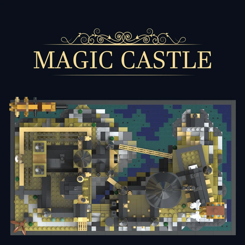 Bloques de construcción del castillo de Harry Potter para niños y adultos, juguete de ladrillos para armar castillo Medieval de Harry Potter, serie