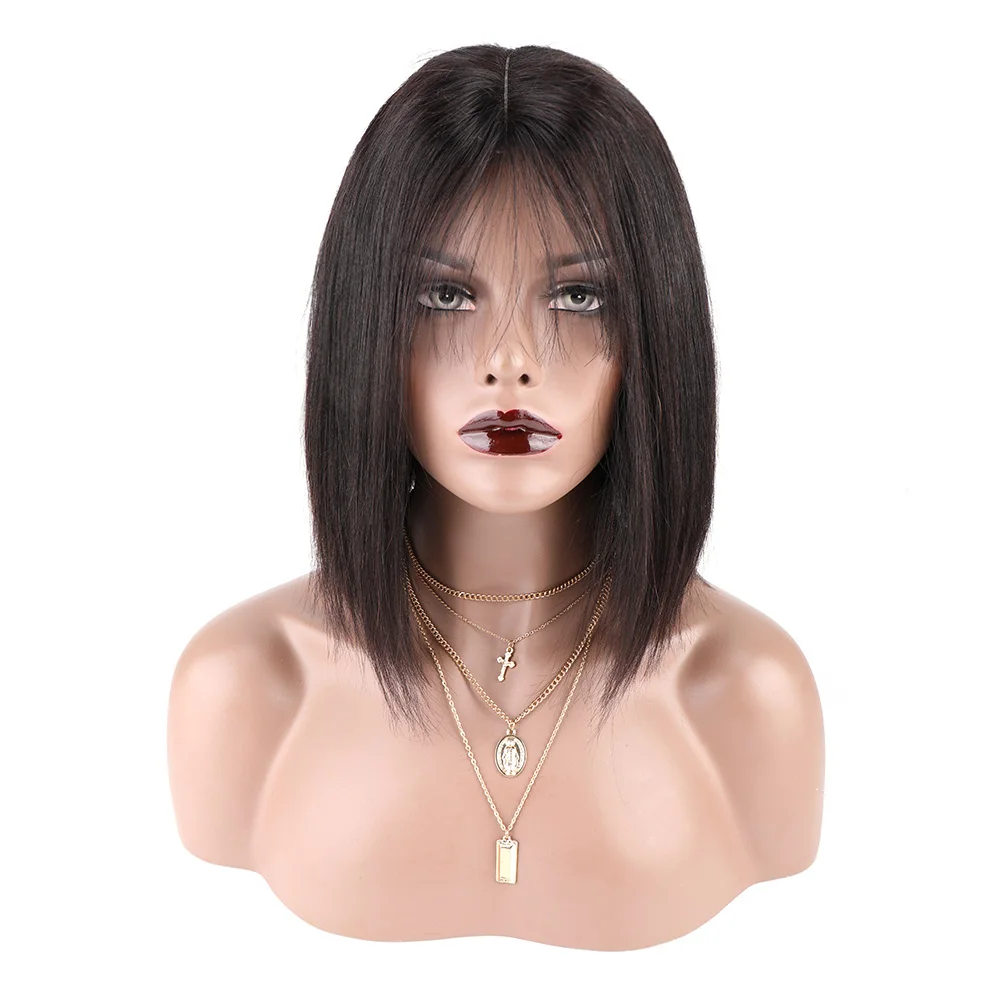 Toocci Bone Straight Bob Human Hair Wigs Lace Closure Straight Short Bob Wigs Malaysian Virgin Bob Wig Lace Front Human Hair Wig