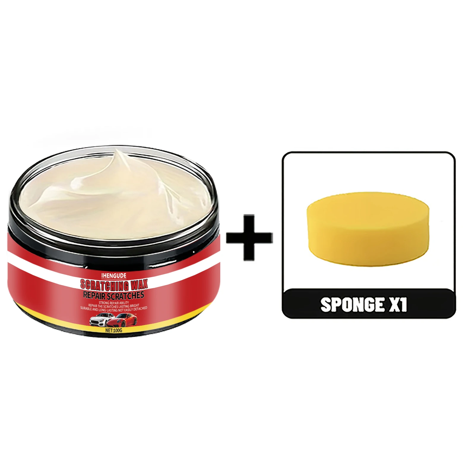 100ml Car Scratch Remover Car Scratch Eraser Long-Lasting Coating Repair Agent with Sponge Cleaning Paste Paint Care Wax image 6