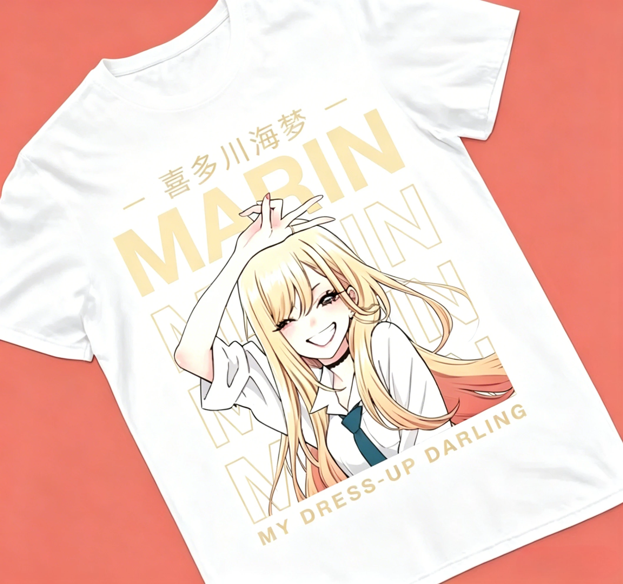 Marin Kitagawa Yellow Style My Dress Up Darling Unisex T-Shirt Anime-Liebhaber – Detail 6