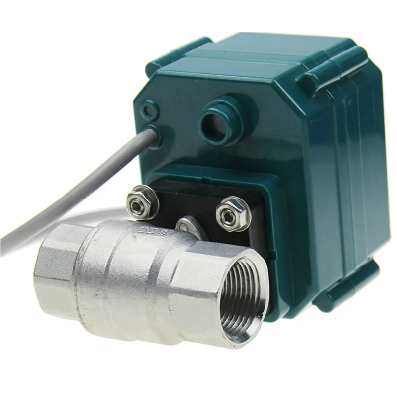 ABGR-Tuya Smart Zigbee Valvola per acqua a sfera motorizzata elettrica Telecomando per irrigazione da giardino in acciaio inossidabile per Alexa