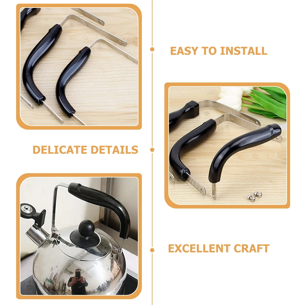 

Replaceable Teapot Handle 15 16 5CM Aluminum Grip Daily Use Wear Resistant Compact Anti Scalding Stainless Steel Fits Kettle