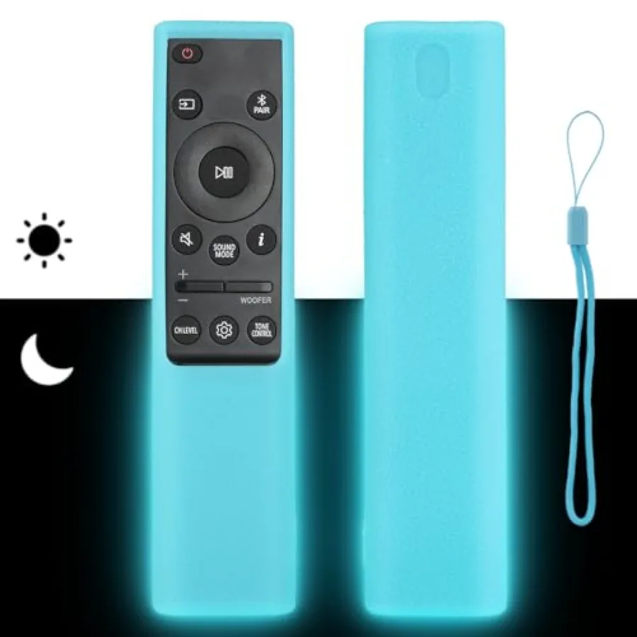Silicone Remote Control Case Compatible with Samsung AH81-15047A AH81-15498A Soundbar Remote Shockproof Protective Shell Cover