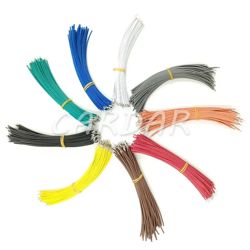 50Pcs 22AWG UL1007 Electric Wire Tinned Copper PVC Wires Electrical Cable 15CM Length
