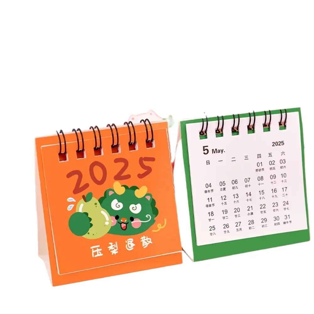 2025 Creative Cute Cartoon Calendar Ins Student Calendar Mini Plan Notepad Desktop Ornament Calendar