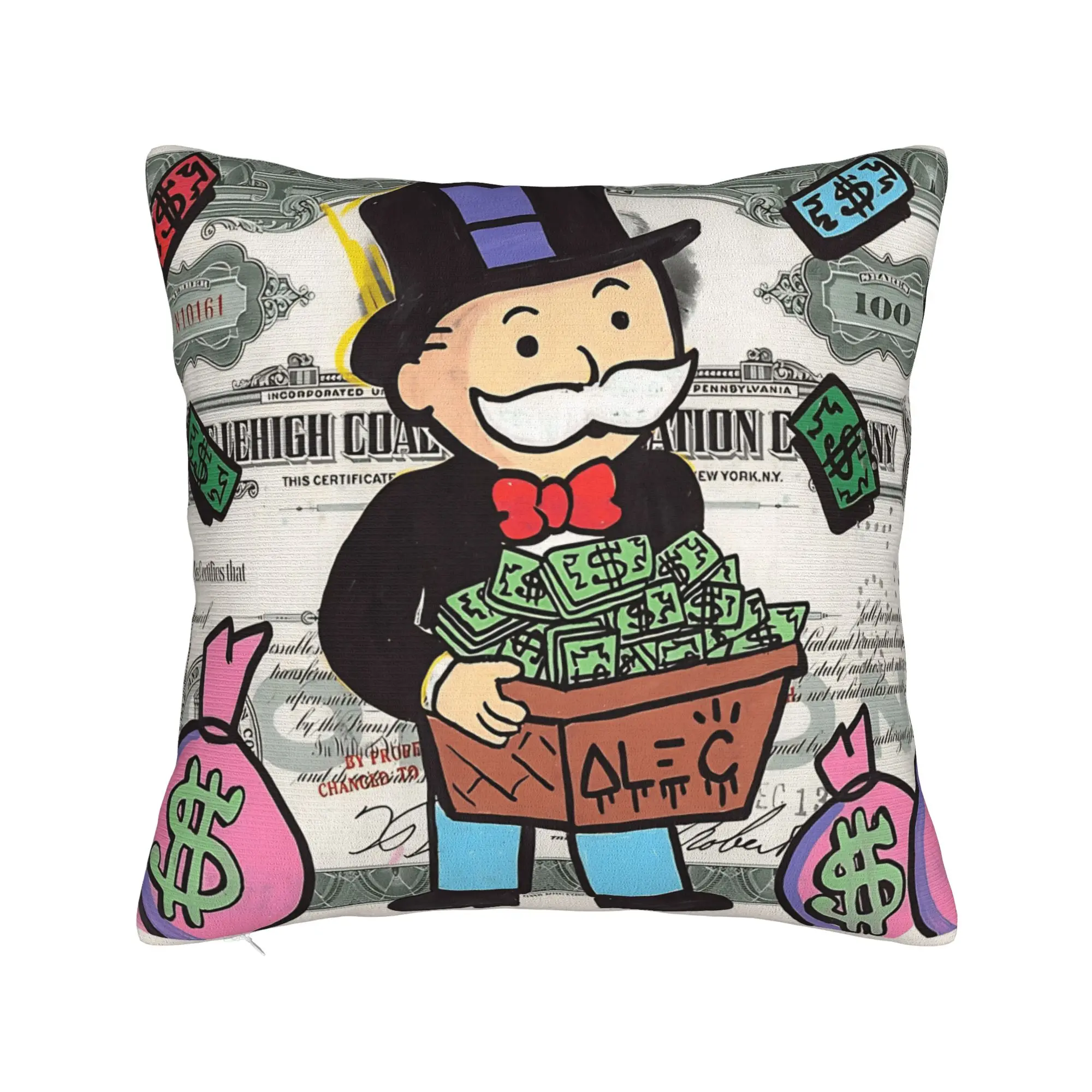 Alec Monopoly B Lucky Dragon Pillow Case  Funny Pillow Cover Custom Pillowcases For Wedding Party Home Decor