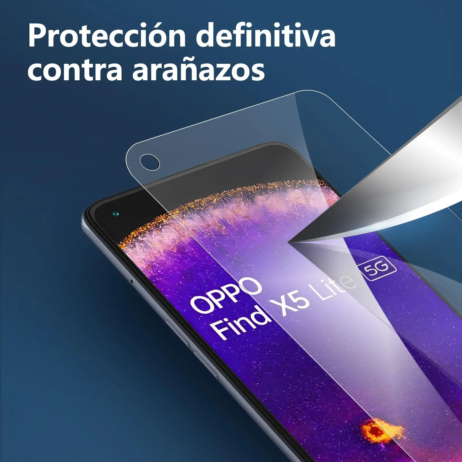 

For OPPO Find X5 Lite 5G Screen Protector Tempered Glass HD 9H Transparent Clear Anti Scratch Case Friendly