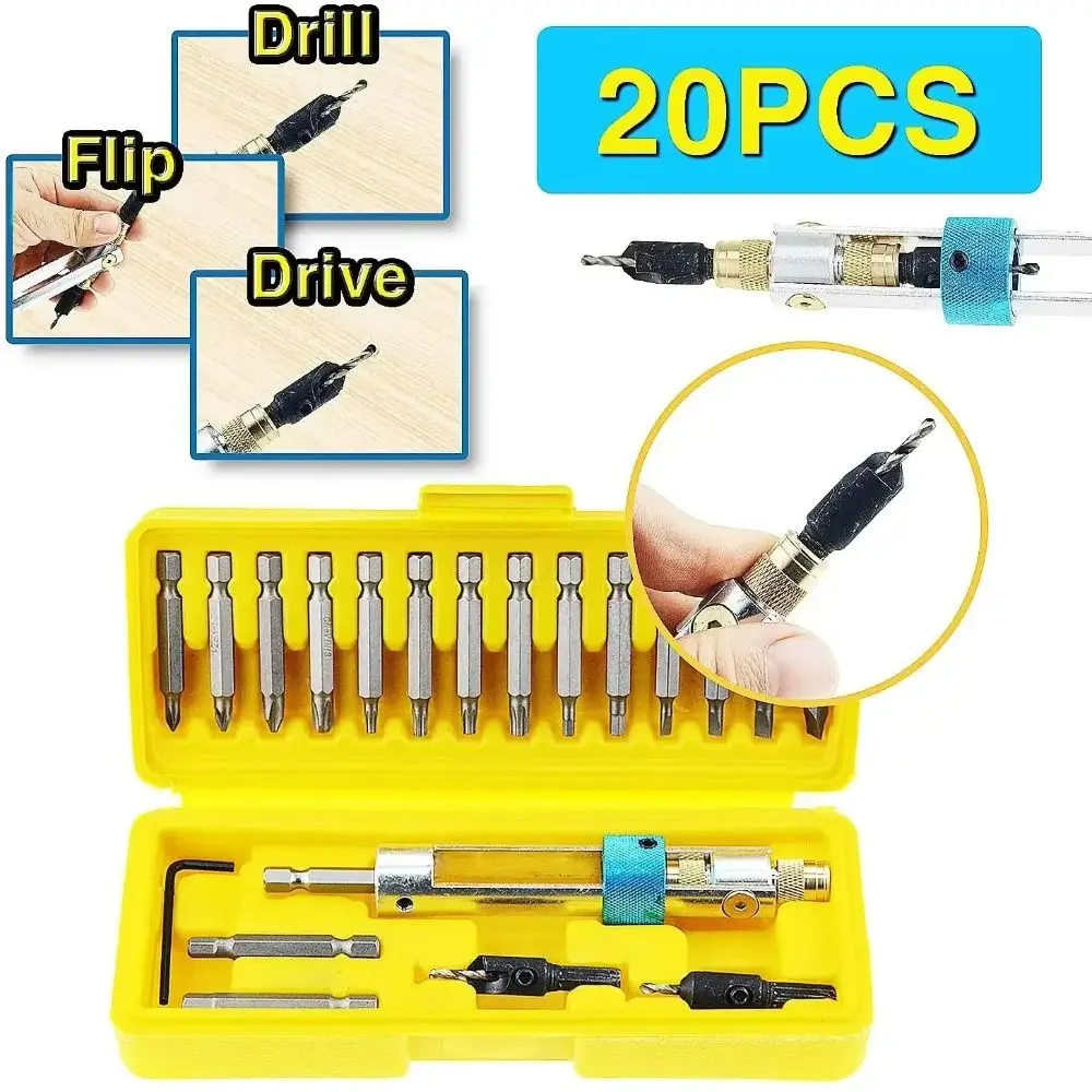 

High Speed Steel Drill Driver Durable Flip Drive Screwdriver Tools Multi-functional Half Drill Bits Drill Bits Repair Tool