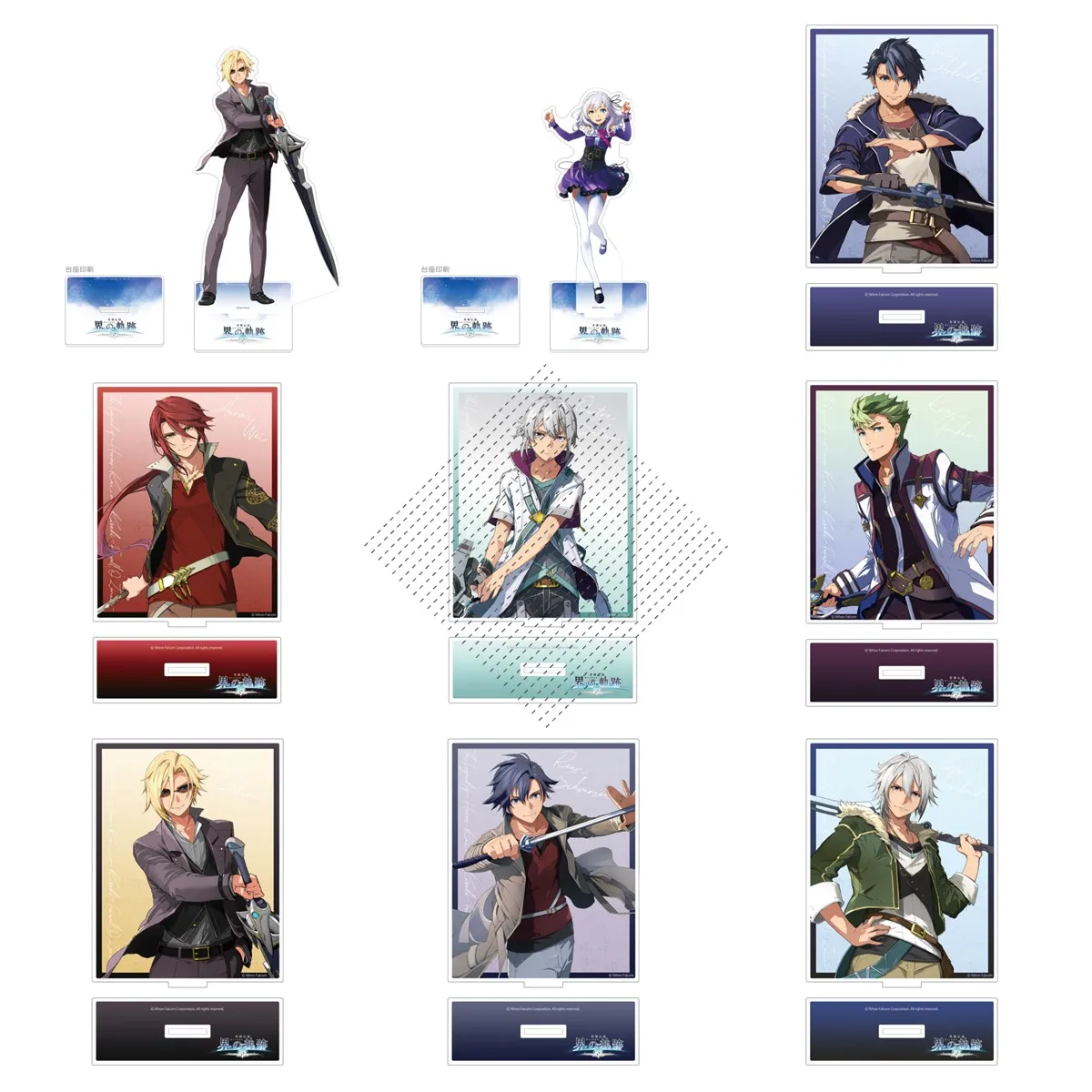 

Game Van Arkride Rean Schwarzer Rufus Albarea Acrylic Stand Doll Anime Figure Model Plate Cosplay Toy for Gift