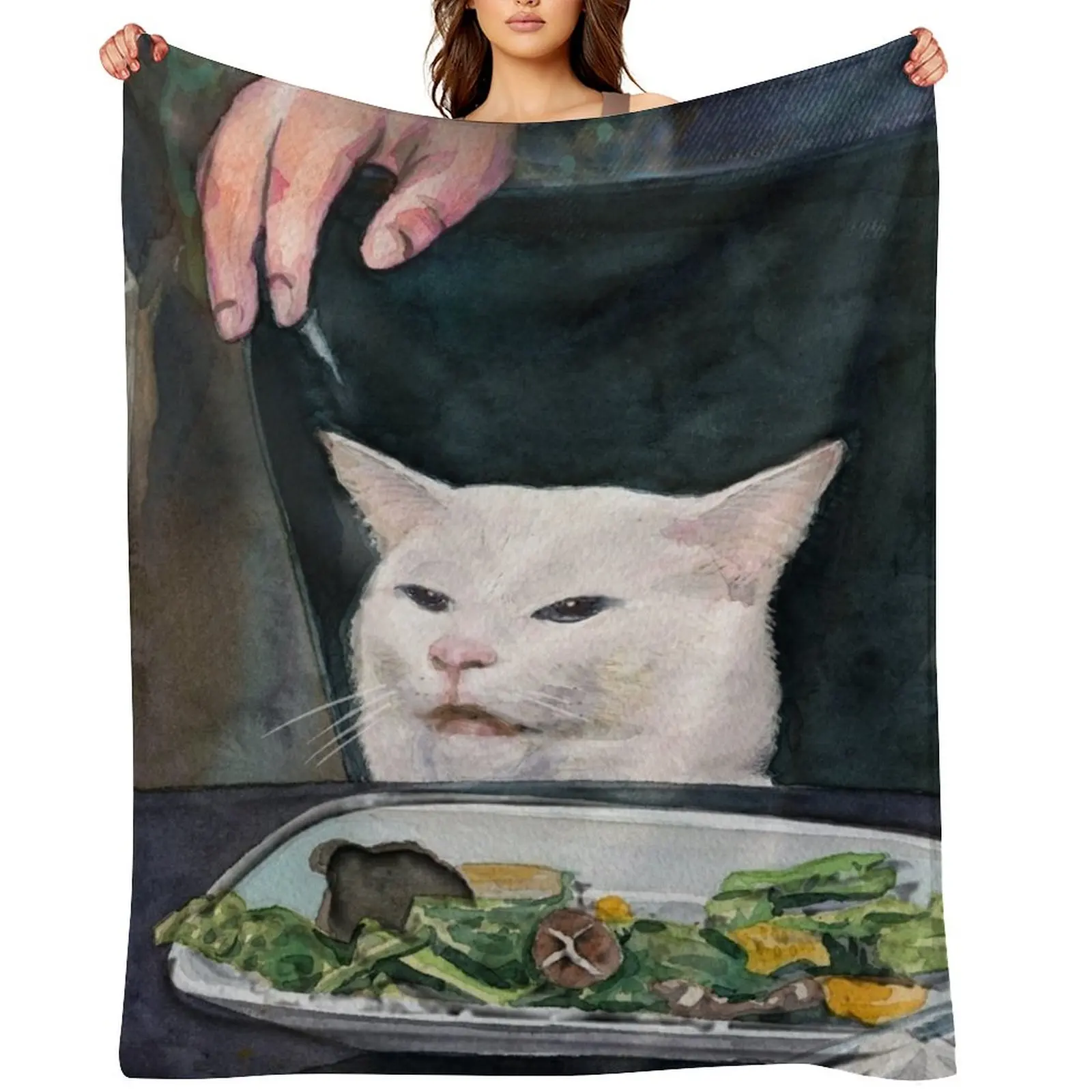 

Woman Yelling at Cat Meme-2 Throw Blanket For Baby funny gift Sofas Bed Blankets