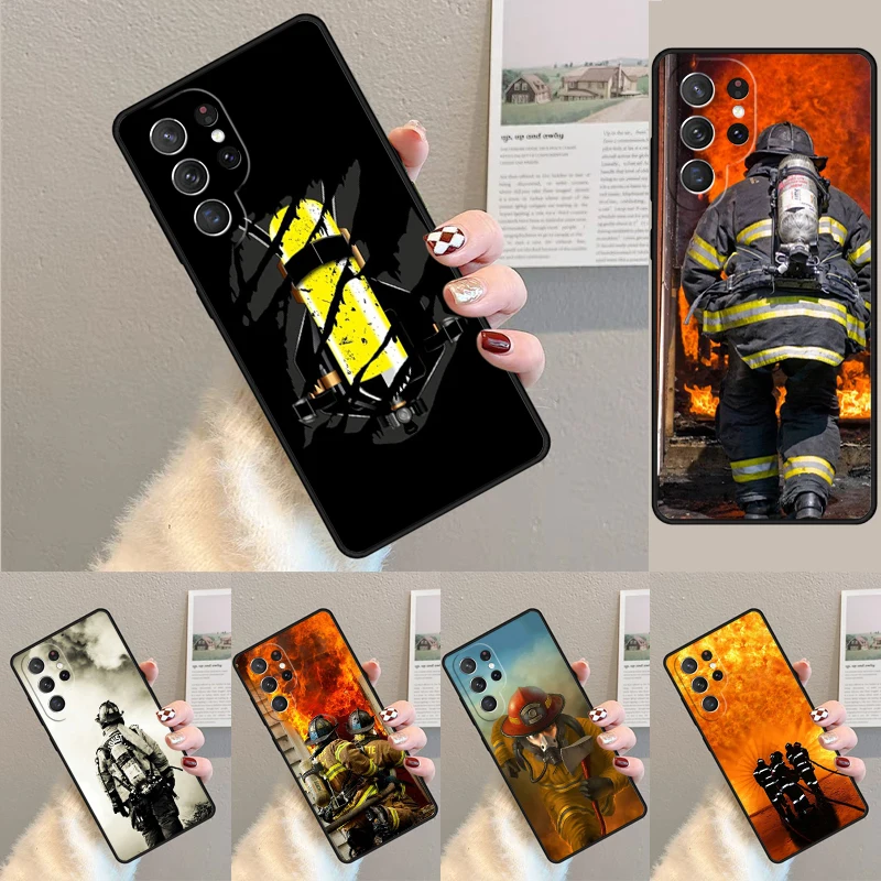 Fireman Firefighter Phone Case for Samsung Galaxy note 10 pro S26 Ultra S23 S24 FE S25 S21 S22 PLUS shockproof Cove