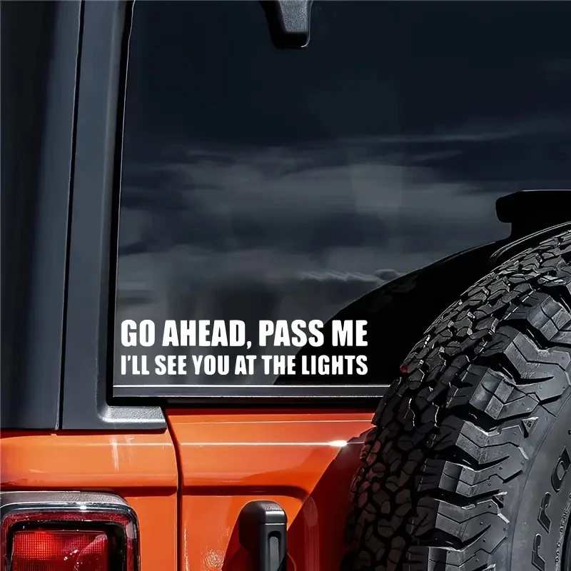 ملصق لاصق من الفينيل للسيارة ، ملصق مصد مضحك ، تفضل ، مرر لي