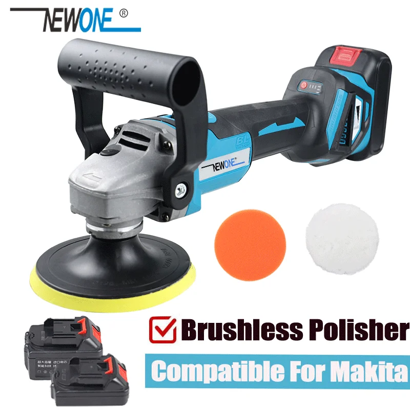 

NEWONE 6 Gears Brushless Electric Polishing Machine Car Polisher Rechargeable Grinding Machine for Makita 18V Battery