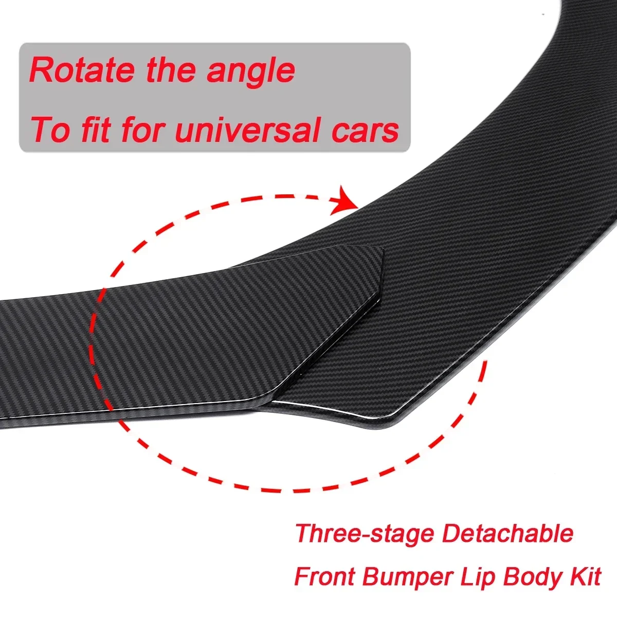 Parachoques delantero Universal, difusor divisor de fibra de carbono para KIA, Subaru, Honda, Toyota, BMW, Benz, Kit de carrocería, 4 piezas