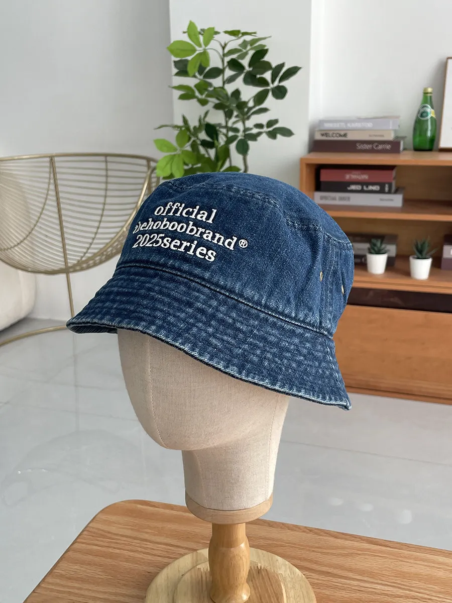 Washed denim sun hat fisherman hat sun protection trendy basin hat for men