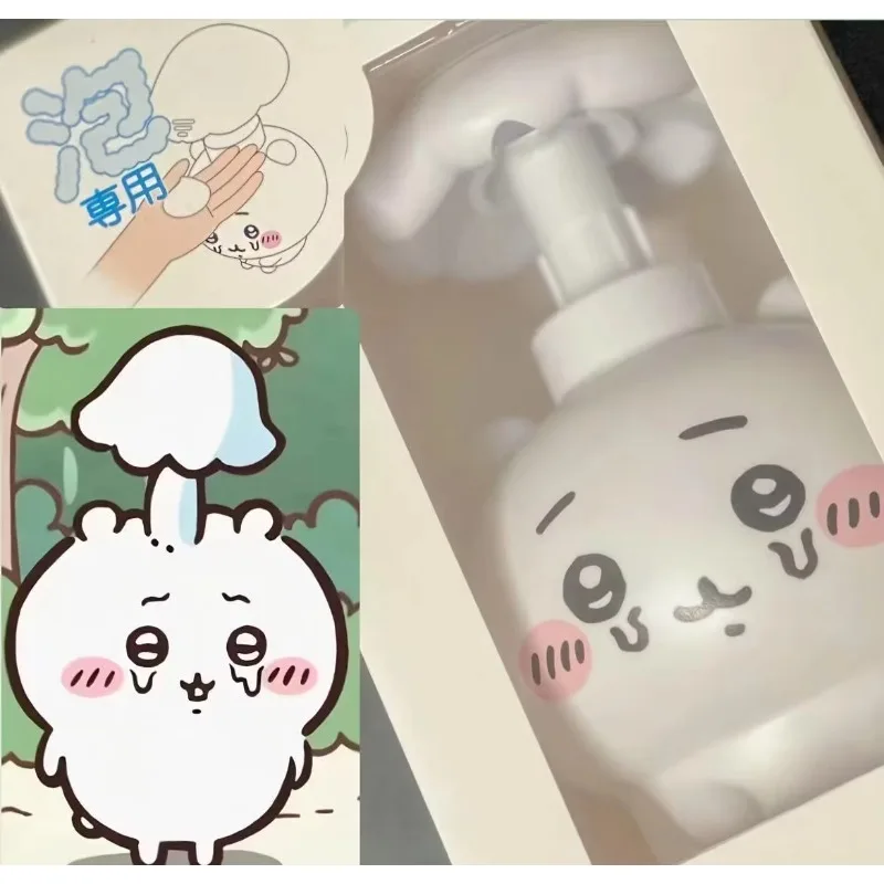 Chiikawa Mushroom Sanitizer Bottle Kawaii Hand Soap Dispenser Korean Cartoon Anime Friend Decor Bathroom Gift