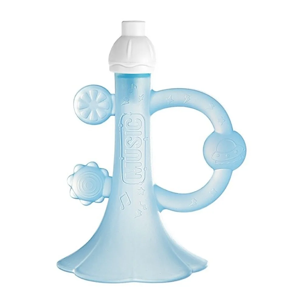 

Food-Grade Silicone Small Horn Teether BPA Free Ergonomics Infant Teething Stick Anti-Drop Chewable Silicone Infant Teething