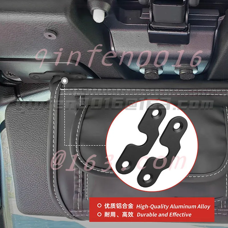 For Jeep Wrangler JK JL Gladiator JT  Sun Visor Repair Kit Mounting Brackets Fixing Clips Replacement Parts