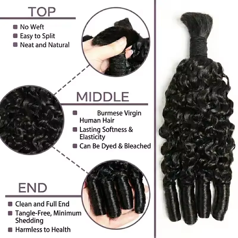 Cabelo Humano 16A para Tranças - Hair Care Curly Hair avaliação e preço