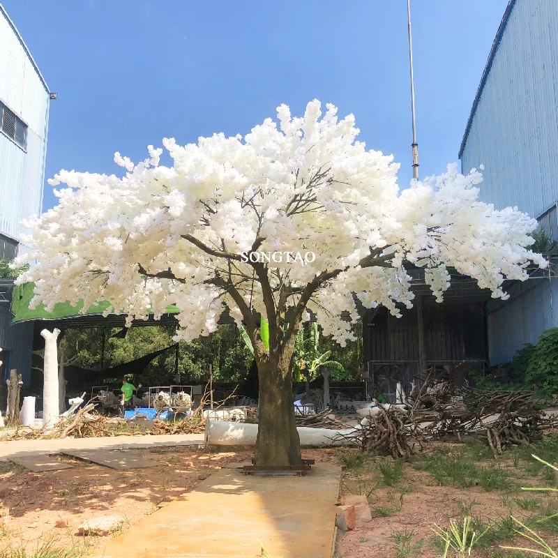 

Custom. songtao Wedding home interior decor large sakura blossom tree faux white cherry blossom trees