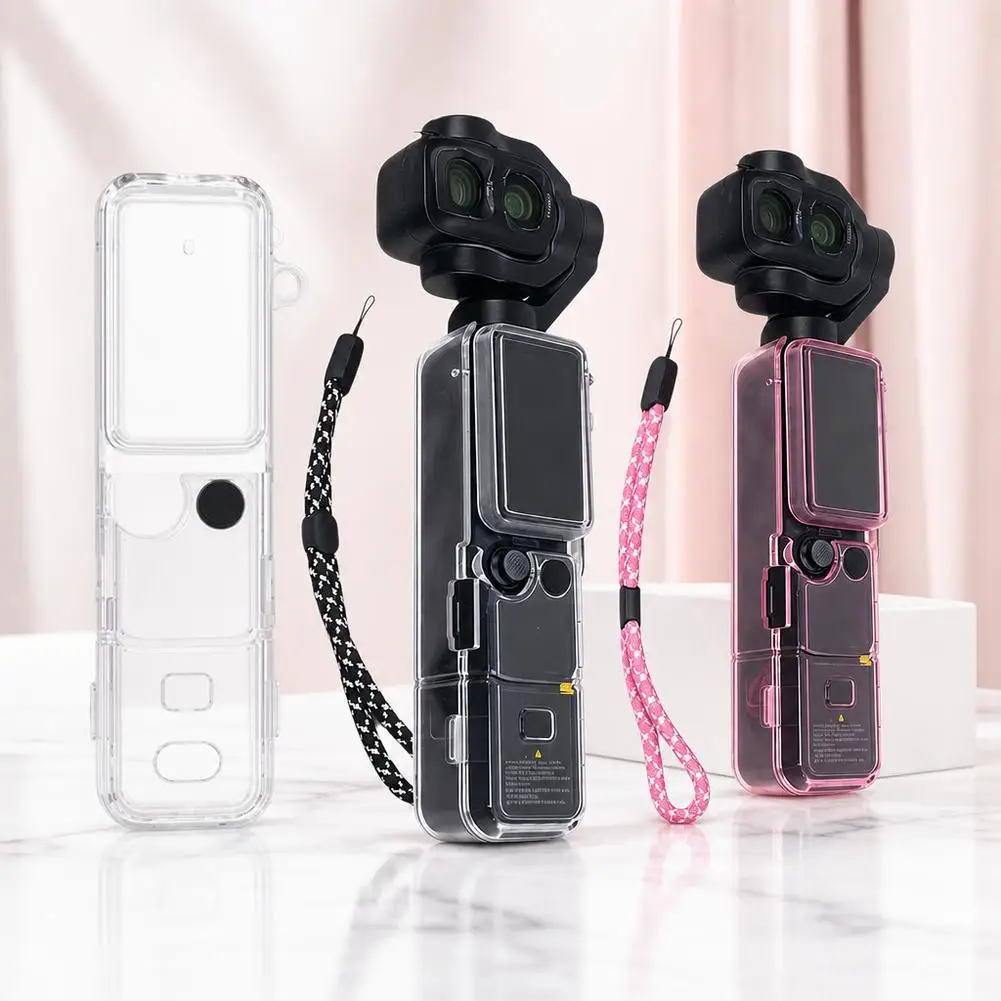for DJI Osmo Pocket 4 Pro Protective Housing Shell Case Transparent Plastic Cover with Corner Shock Absorption Precise Cutouts