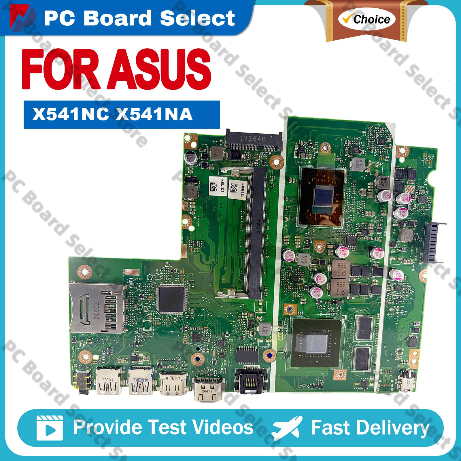 Placa base para ordenador portátil X541N X541NC para ASUS VivoBook A541N R541N X541NC F541N X541NA A541N con CPU Celeron stk