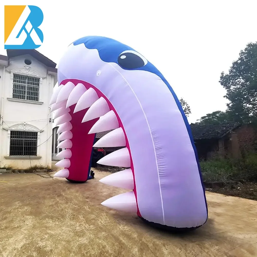 Custom Inflatable Door Arch Giant Inflatable Shark Arch for Beach Side Birthday Decoration Toys