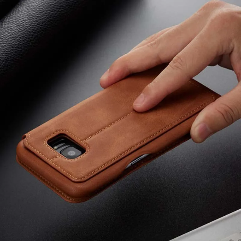 Flip Case For Samsung Galaxy S22 S21 S20 S23 Ultra FE S10 S9 S8 Plus S10E S21FE S20FE Cover Luxury Leather Magnetic Case