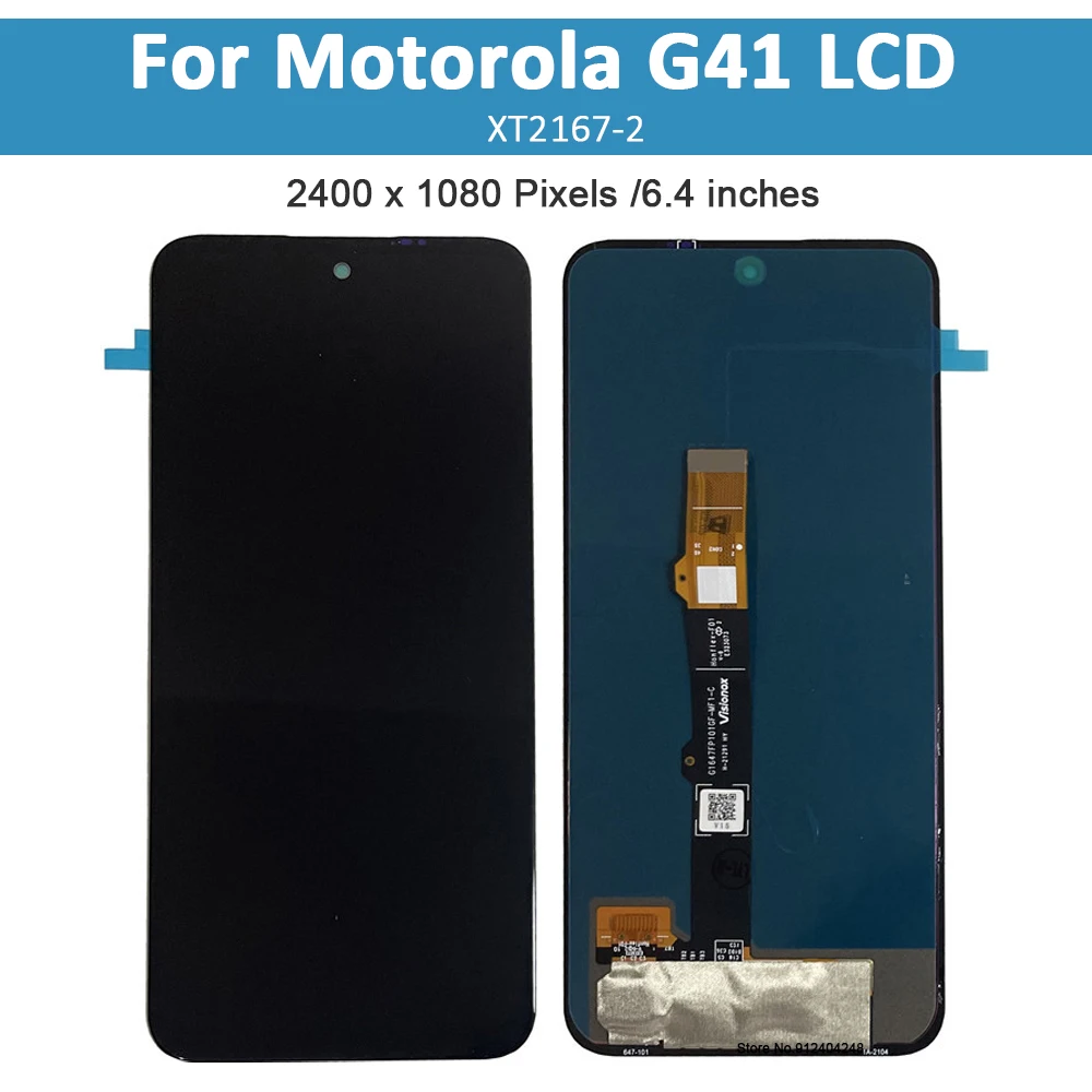 6.4'' Original Display For Motorola G41 Touch Screen For Moto G41 LCD Display Glass Digitizer Assembly Replacement with tool