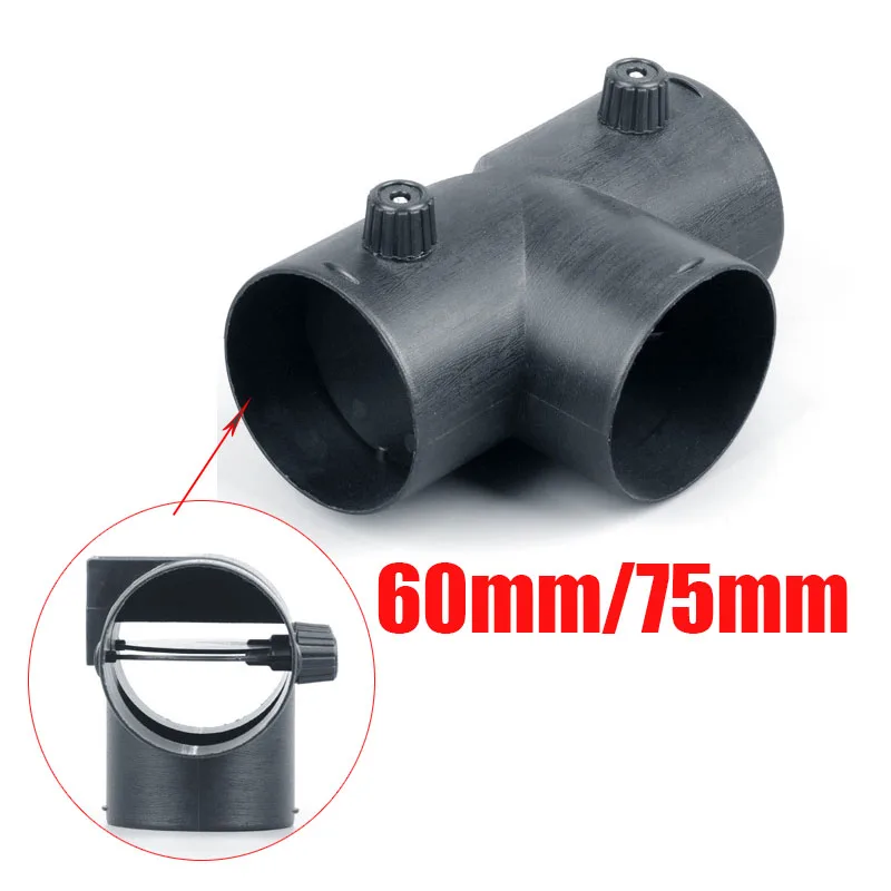 60Mm 75Mm T Connector Air Diesel Heater Diameter Duct Pipe Tube Hose Outlet Exhaust Joiner Connector for Webasto Eberspaecher