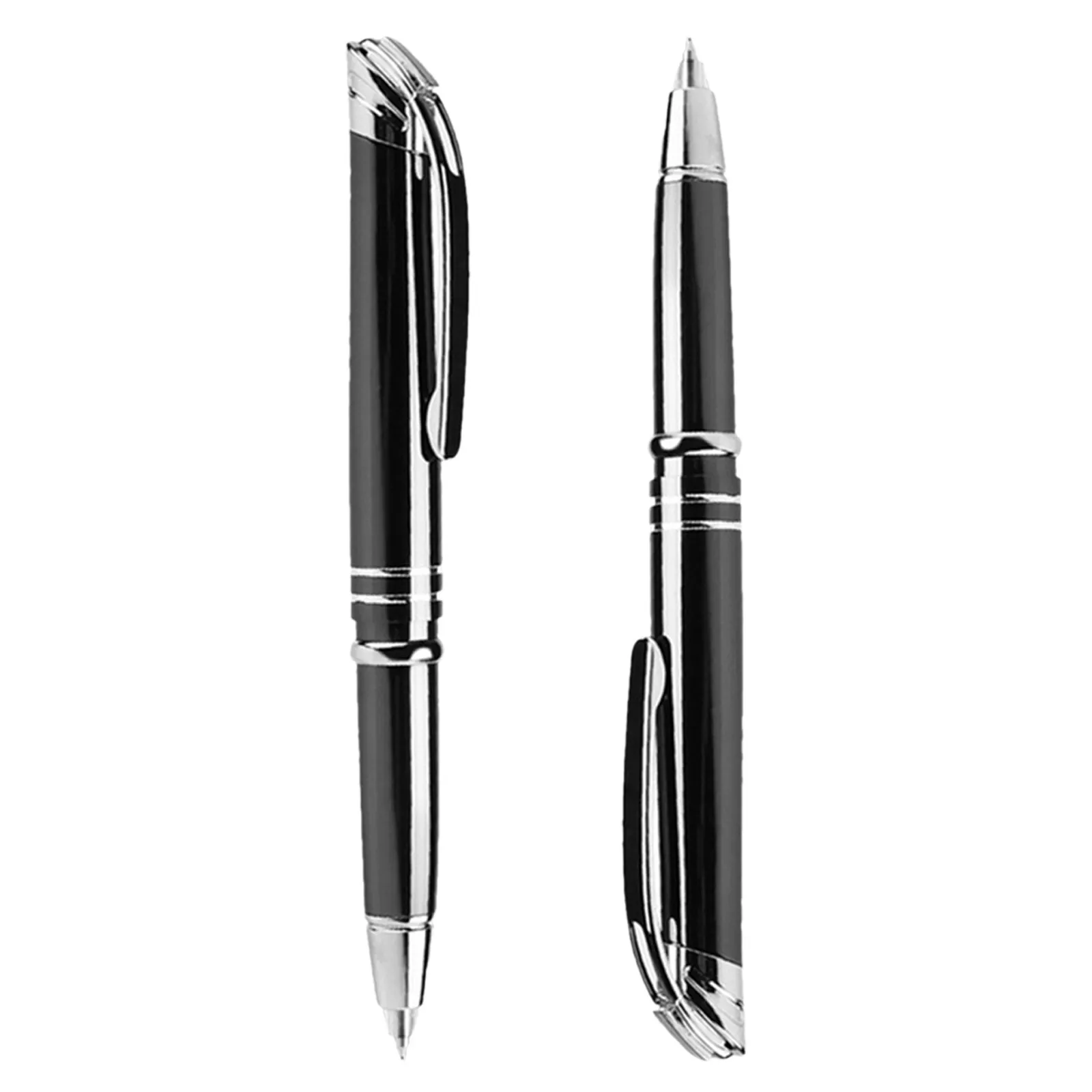 2Pcs LED Ballpoint Pens Metal in Dark Writing Pens Fine Tip No Skip Office Stationery for Students