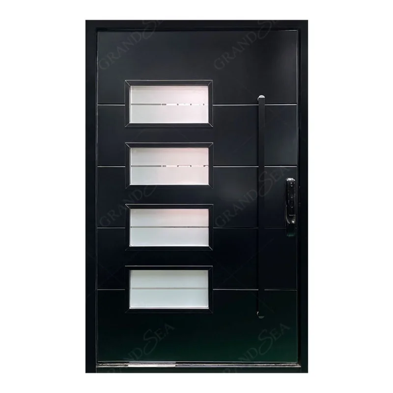 custom.Modern Design Exterior Stainless Steel Main Entrance FrontFor Houses are  Stainless Steel Pivot  Door