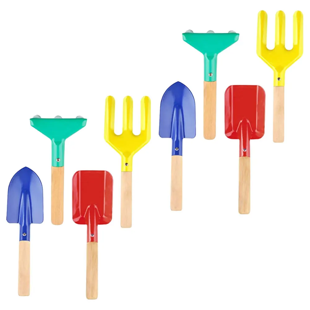 مجموعة أدوات الحديقة مجرفة يدوية أدوات حفر مجرفة مدببة مقبض خشبي أشعل النار المعدني