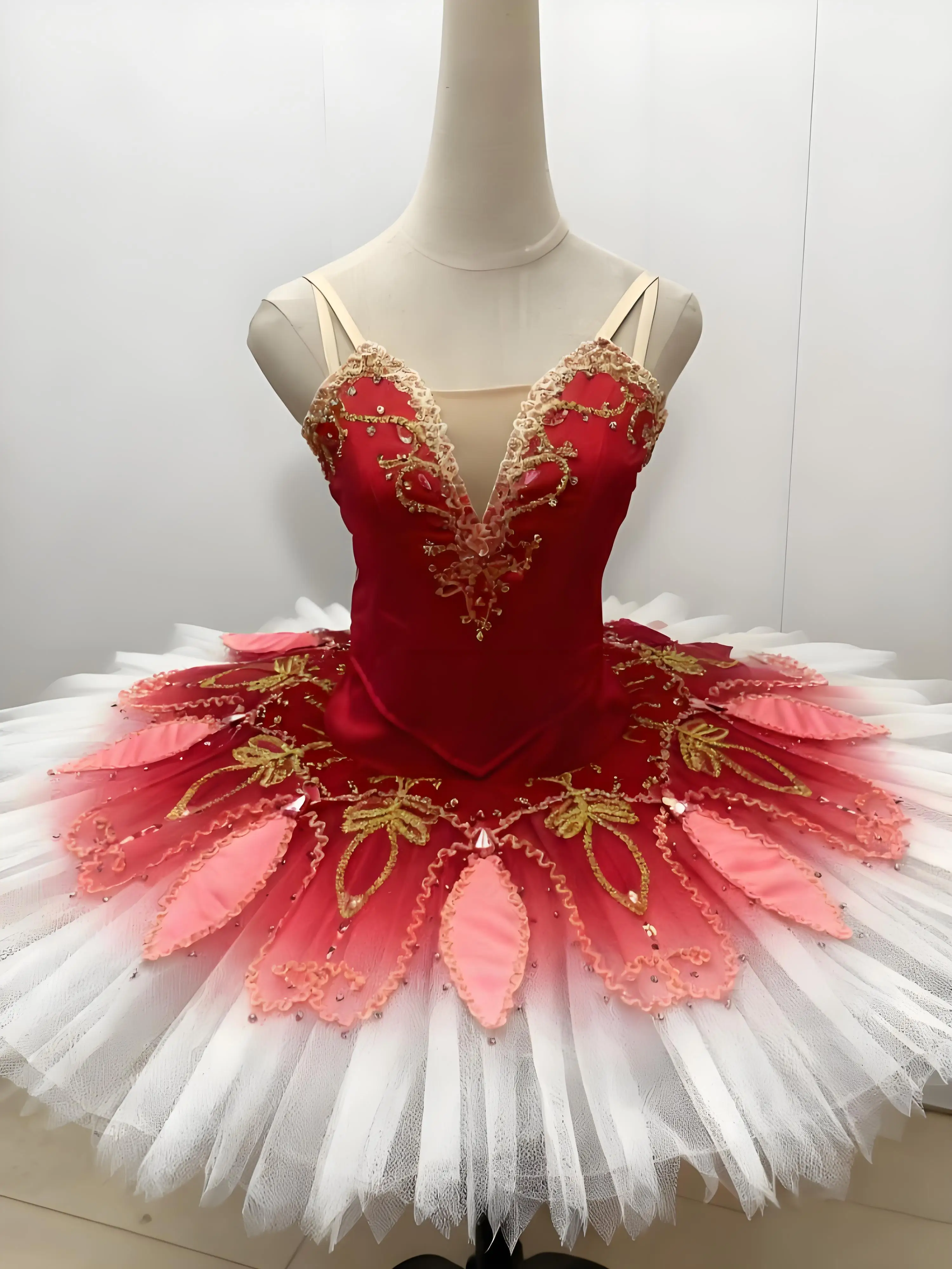 زي فطيرة توتو للبالغين، ملابس باليه احترافية للنساء، فستان أداء المسرح