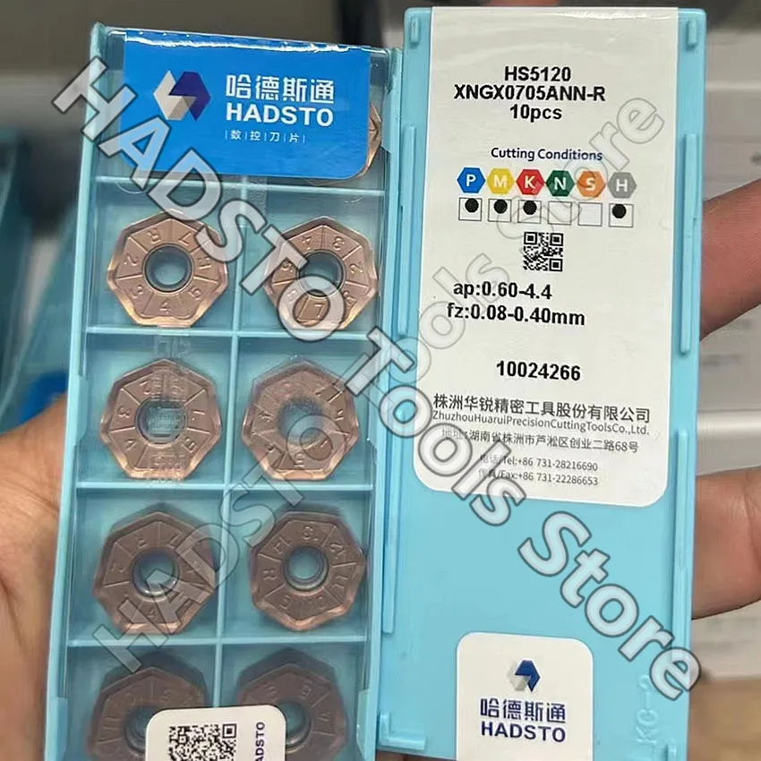 XNGX0705ANN-R HS5120/XNGX0705ANN-R HS5130 HADSTO CNC carbide inserts Milling inserts Fast forward feed lathe blade 10PCS/BOX