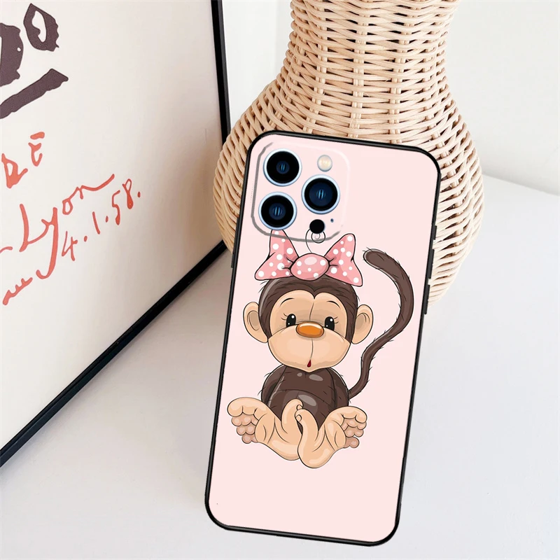 Monkey Gorilla Ape Baby Cover Case For iPhone 14 Pro 11 16 15 Pro Max 12 13 Mini Plus XS X XR Funda image 6