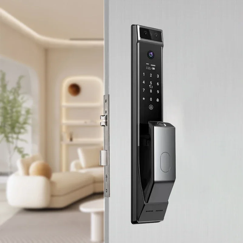 

Korea digital door lock electric fingerprint 3D face recognition tuya smart door lock with camera