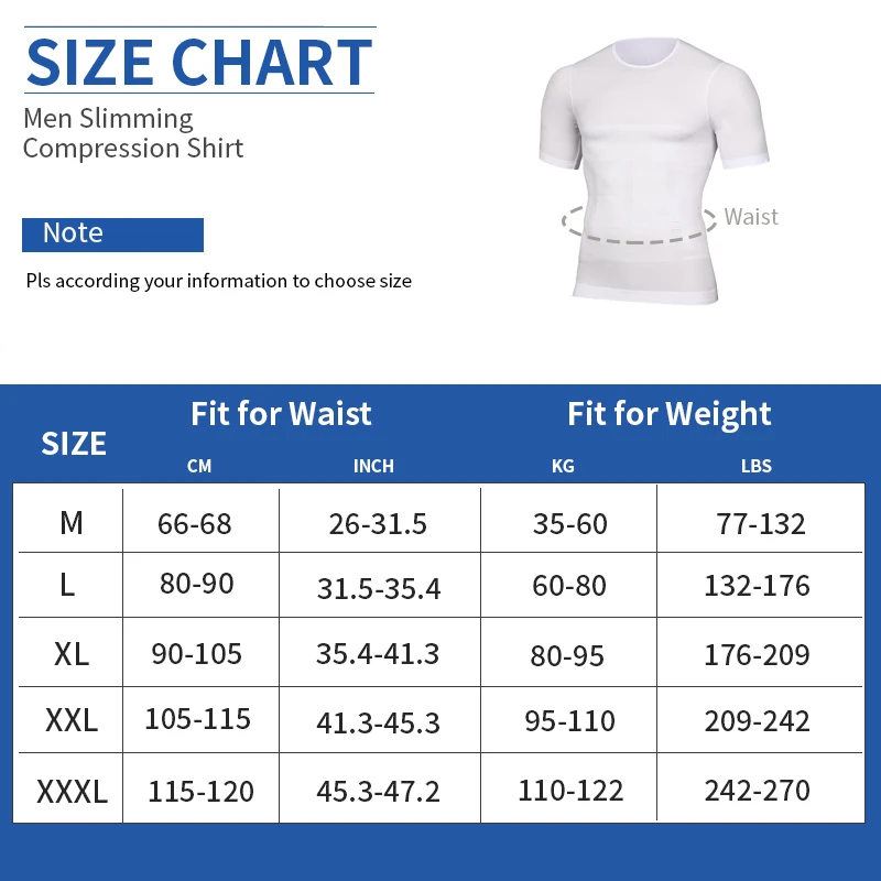 Men's Slimming Compression T-Shirt Body Shaper Undershirt for Weight Loss and Gynecomastia Muscle Tank Tops with Seamless Design