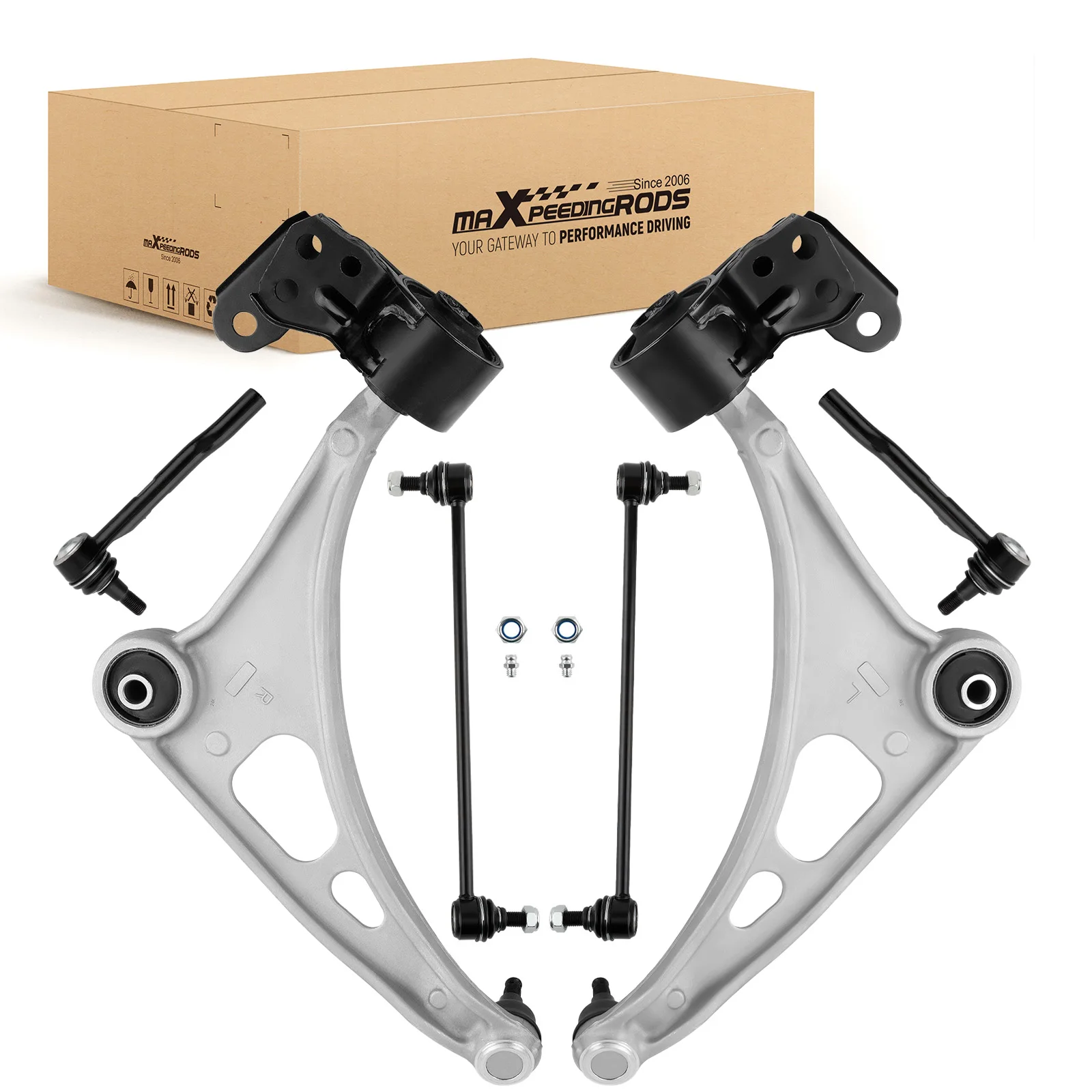 

MaXpeedingrods 6 передних нижних рычагов управления, алюминиевый анодированный шаровой шарнир, рулевая тяга для Acura MDX для паспорта 2 года